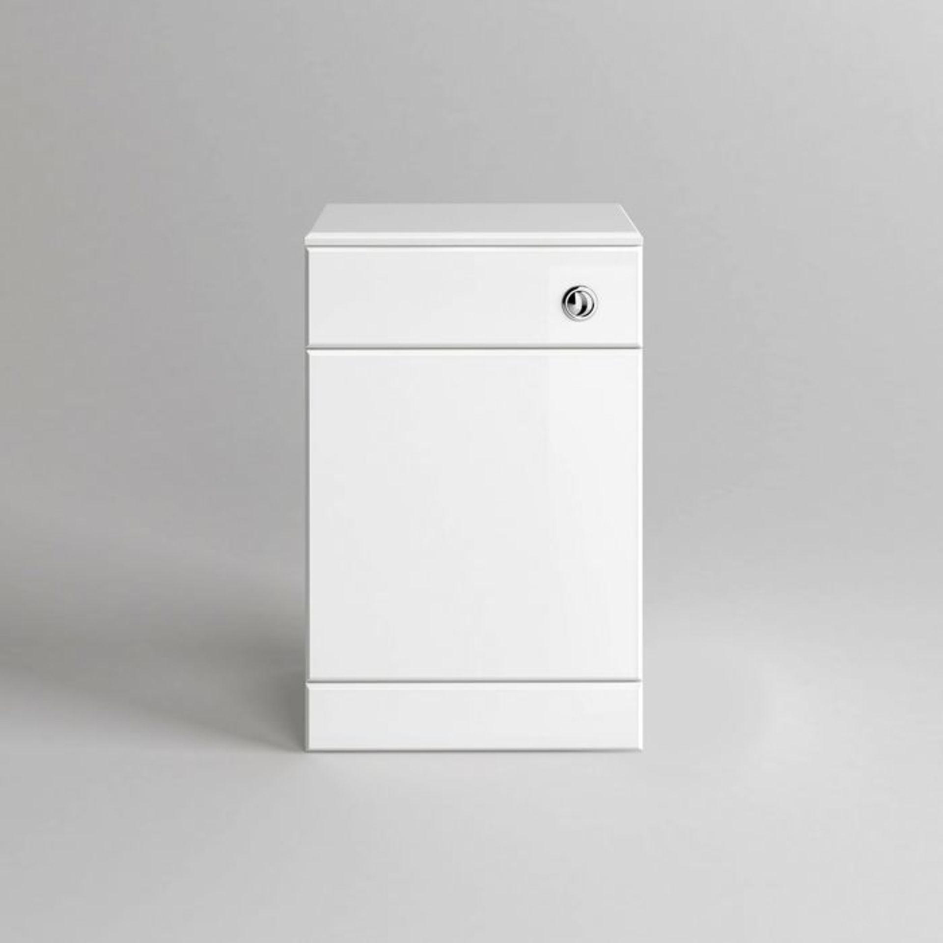 (PT60) 500x200mm Quartz Gloss White Back To Wall Toilet Unit. Pristine gloss white finish Conceals - Image 4 of 4