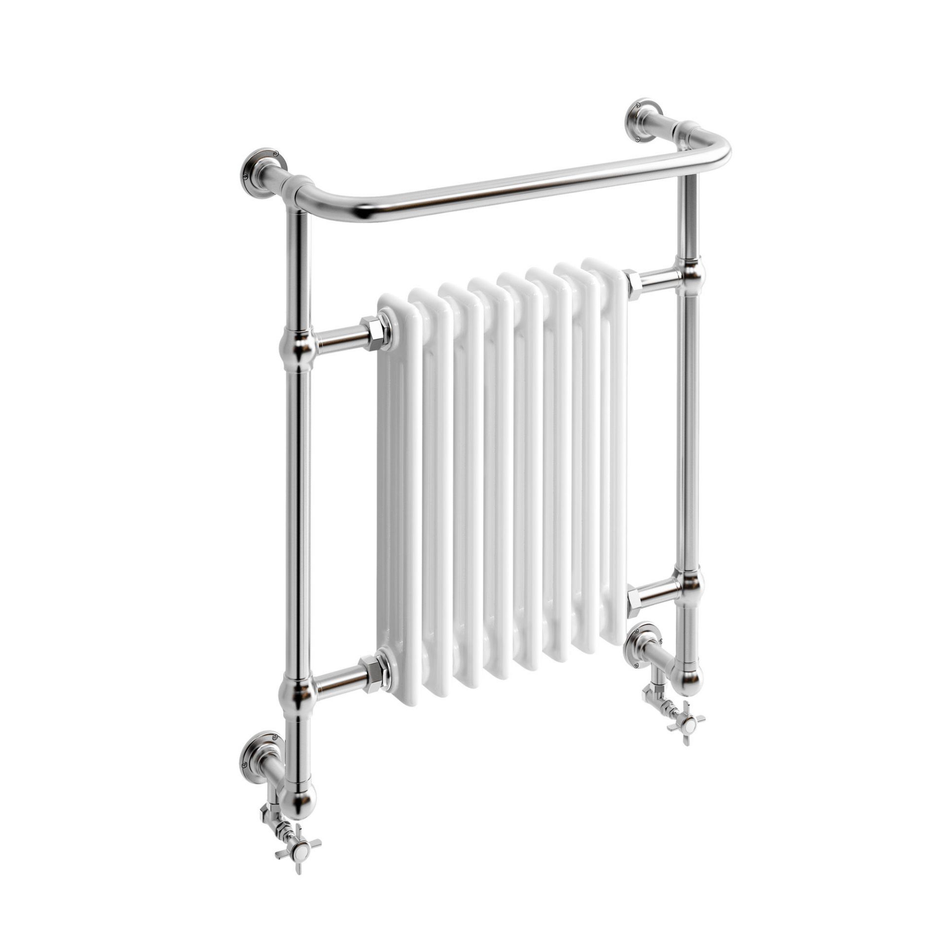 (XS322) 826x659mm Traditional White Wall Mounted Towel Rail Radiator - Cambridge. RRP £342.99. - Image 3 of 3