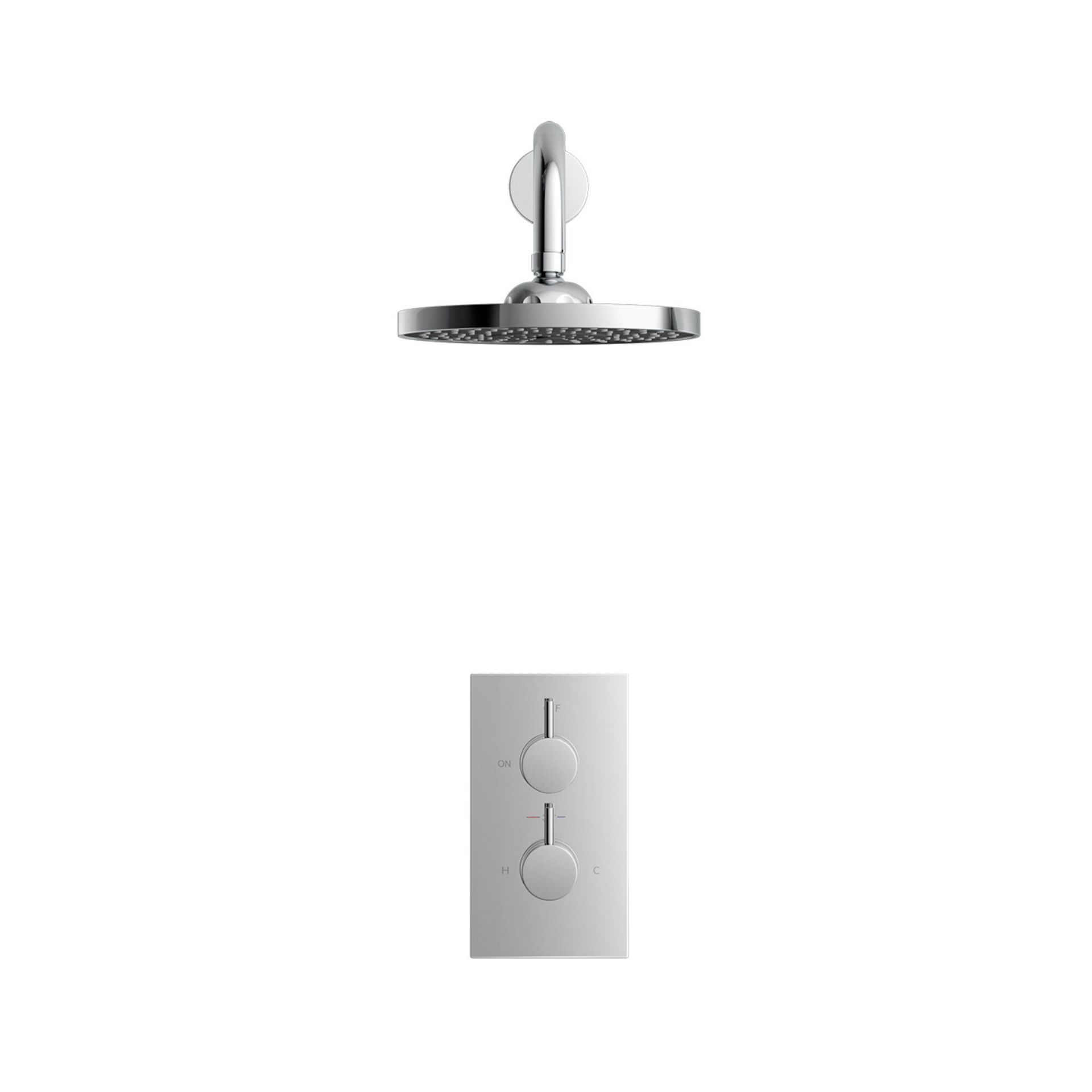 (HP129) Round Thermostatic Mixer Shower & Head. Enjoy the minimalistic aesthetic of a concealed - Image 2 of 3