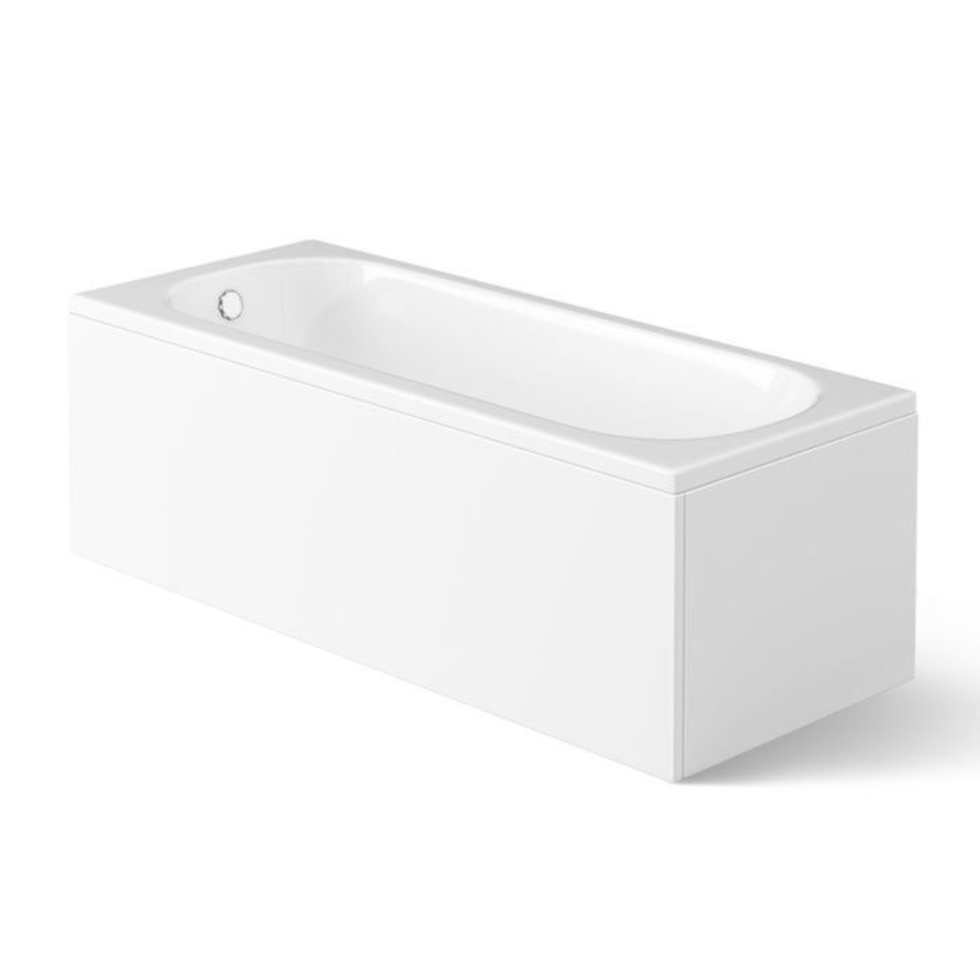 (PT80) 1500x700mm Soft Round Single Ended Bath. INCLUDES SIDE PANEL. Space saving design Length: - Image 2 of 2