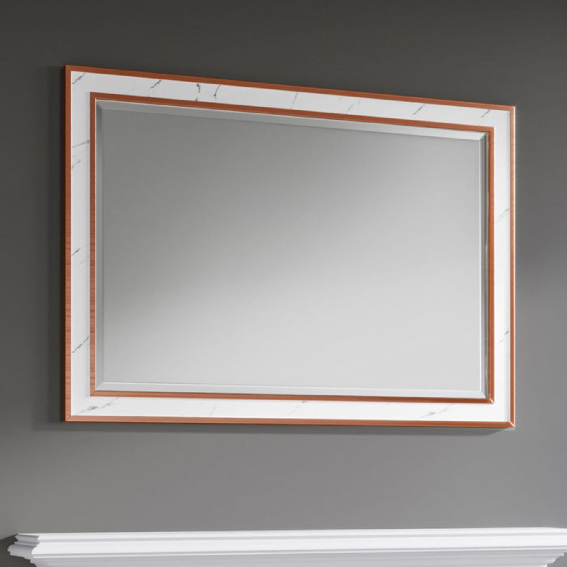 (PT107) 700x1000mm Marble Copper Framed Mirror. RRP £69.99. Manufactured from eco friendly - Image 2 of 5