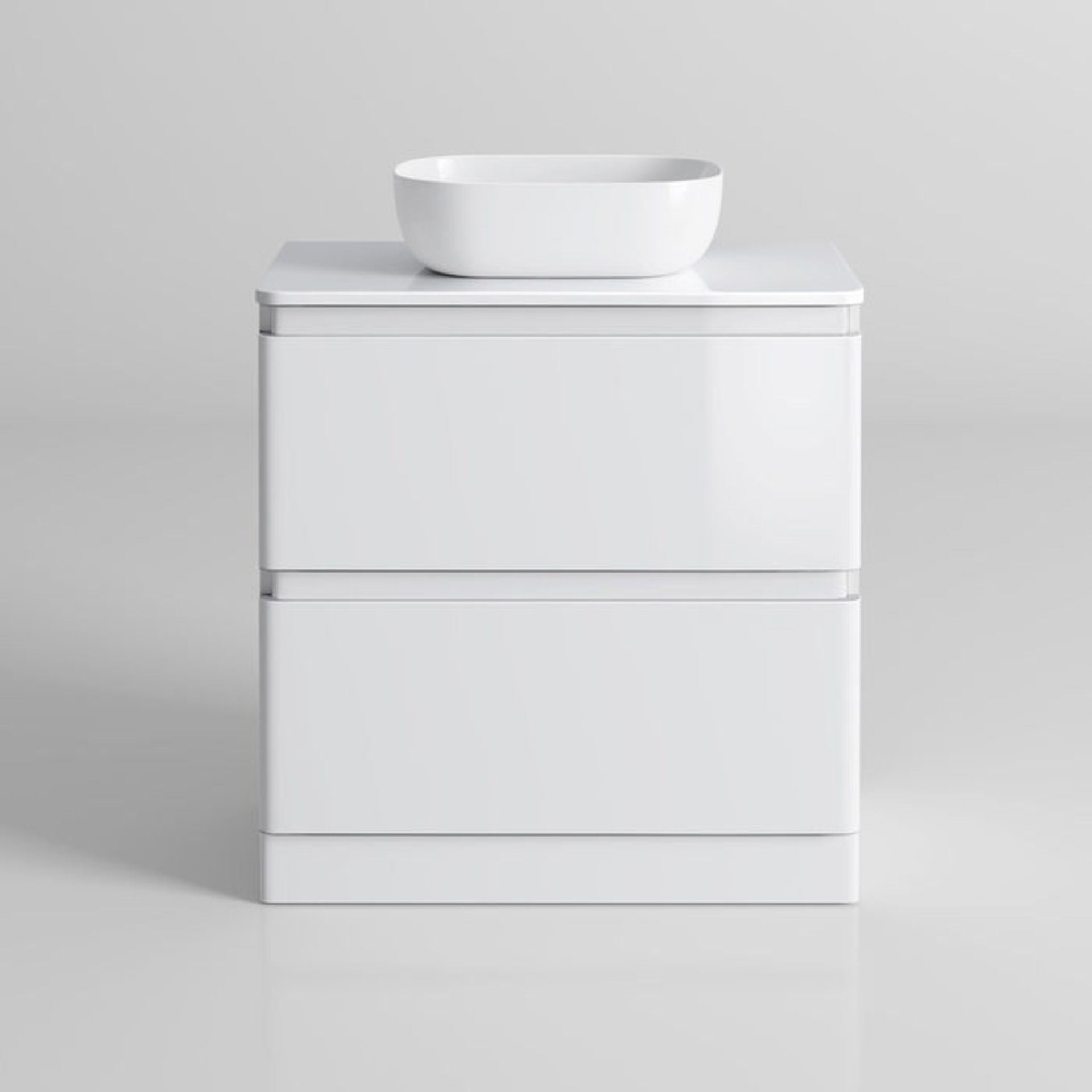 (PT84) 800mm Denver Gloss White Countertop Unit and Colette Basin - Floor Standing. RRP £499.99. - Image 5 of 5