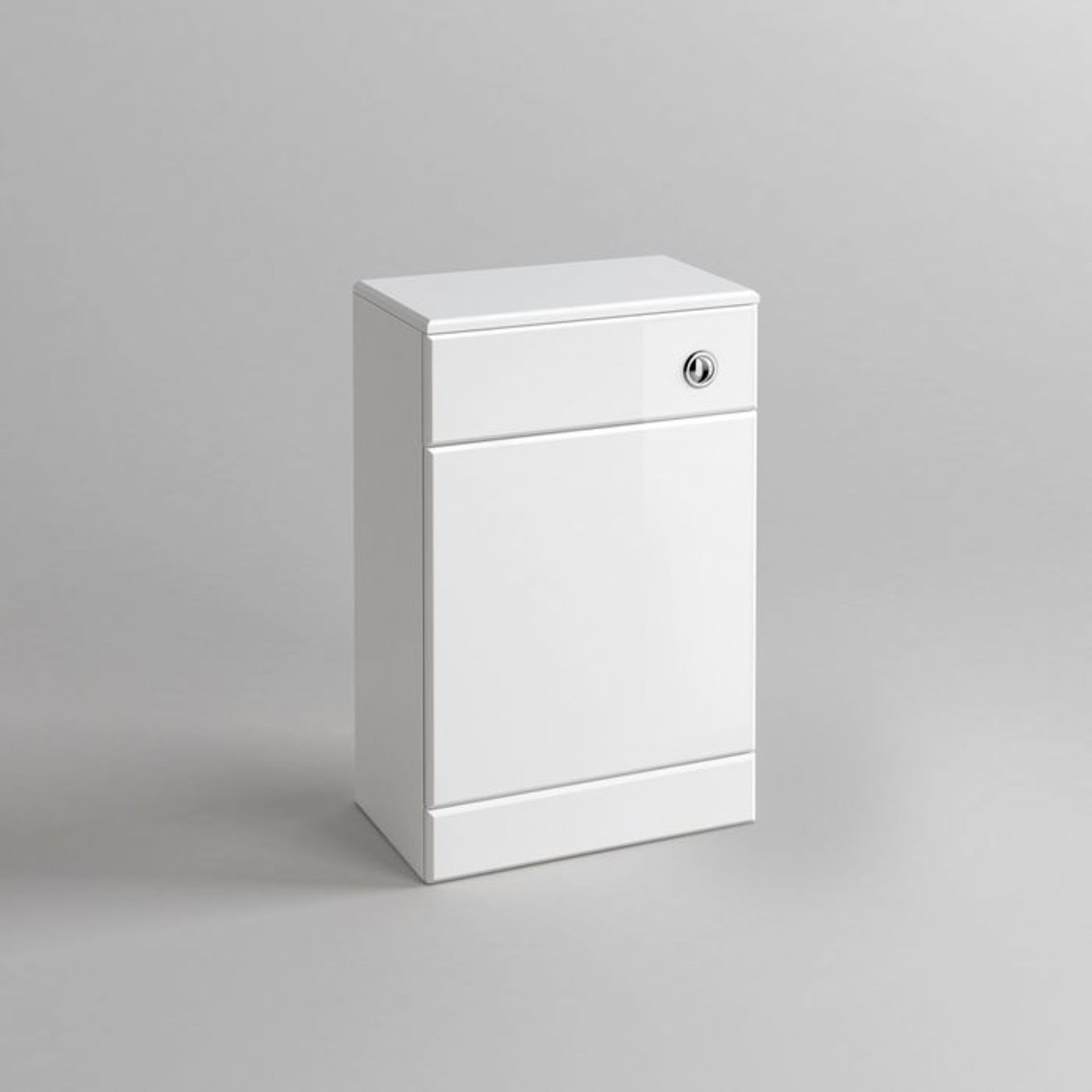 (PT13) 500x300mm Quartz Gloss White Back To Wall Toilet Unit. Pristine gloss white finish Conceals - Image 5 of 5