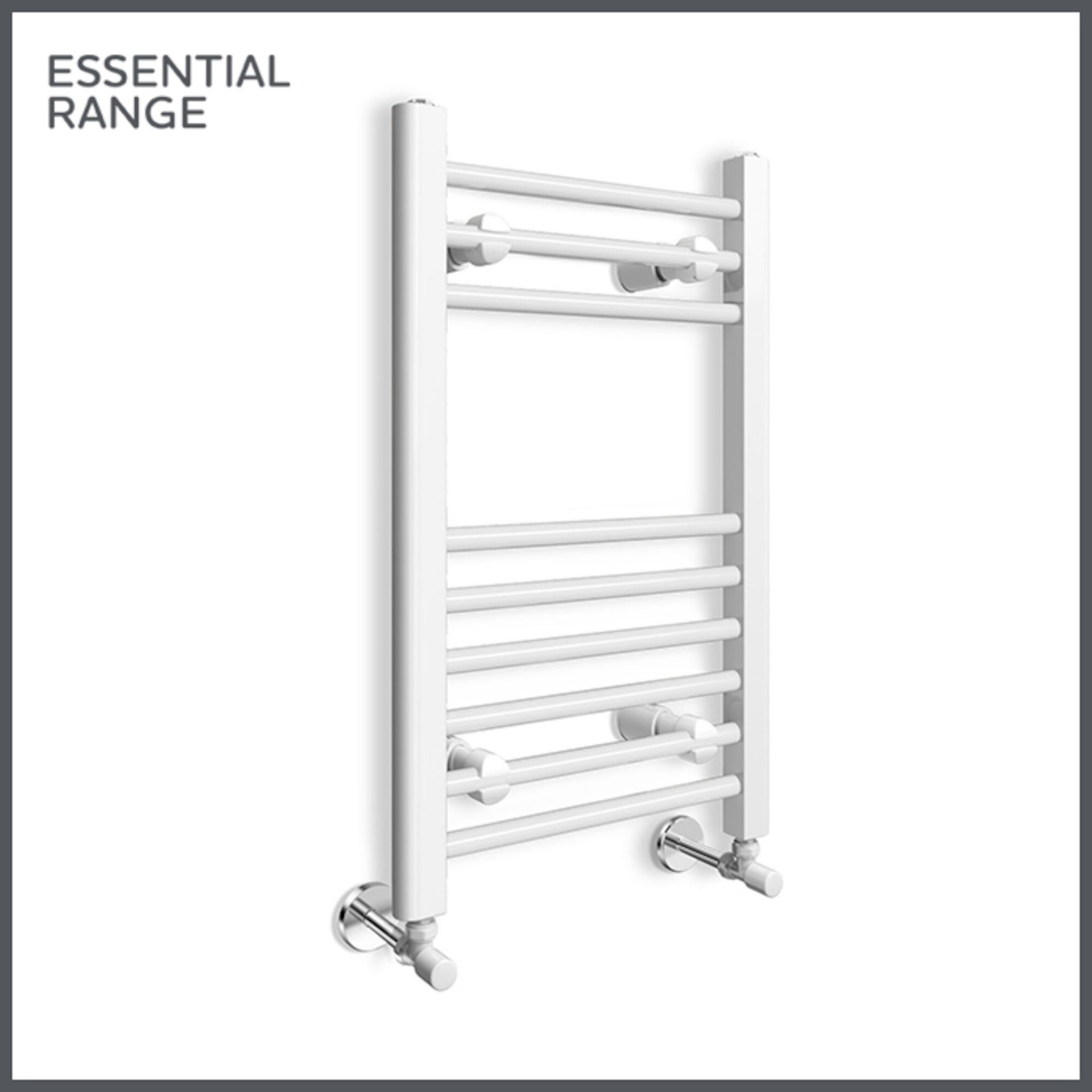 (ND67) 650x400mm - White Heated Towel Radiator Made from low carbon steel Finished with a high