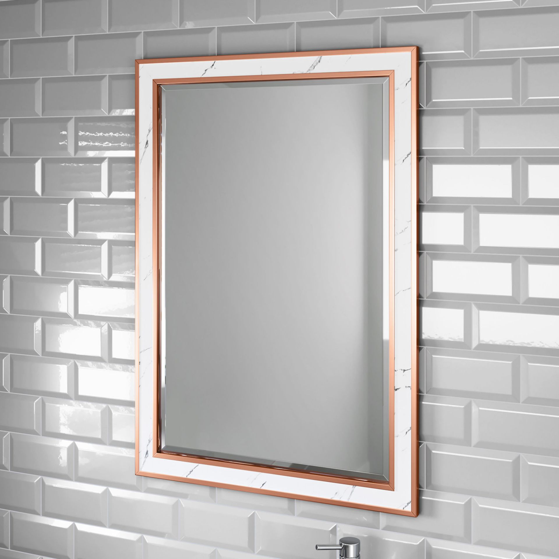 (PT107) 700x1000mm Marble Copper Framed Mirror. RRP £69.99. Manufactured from eco friendly