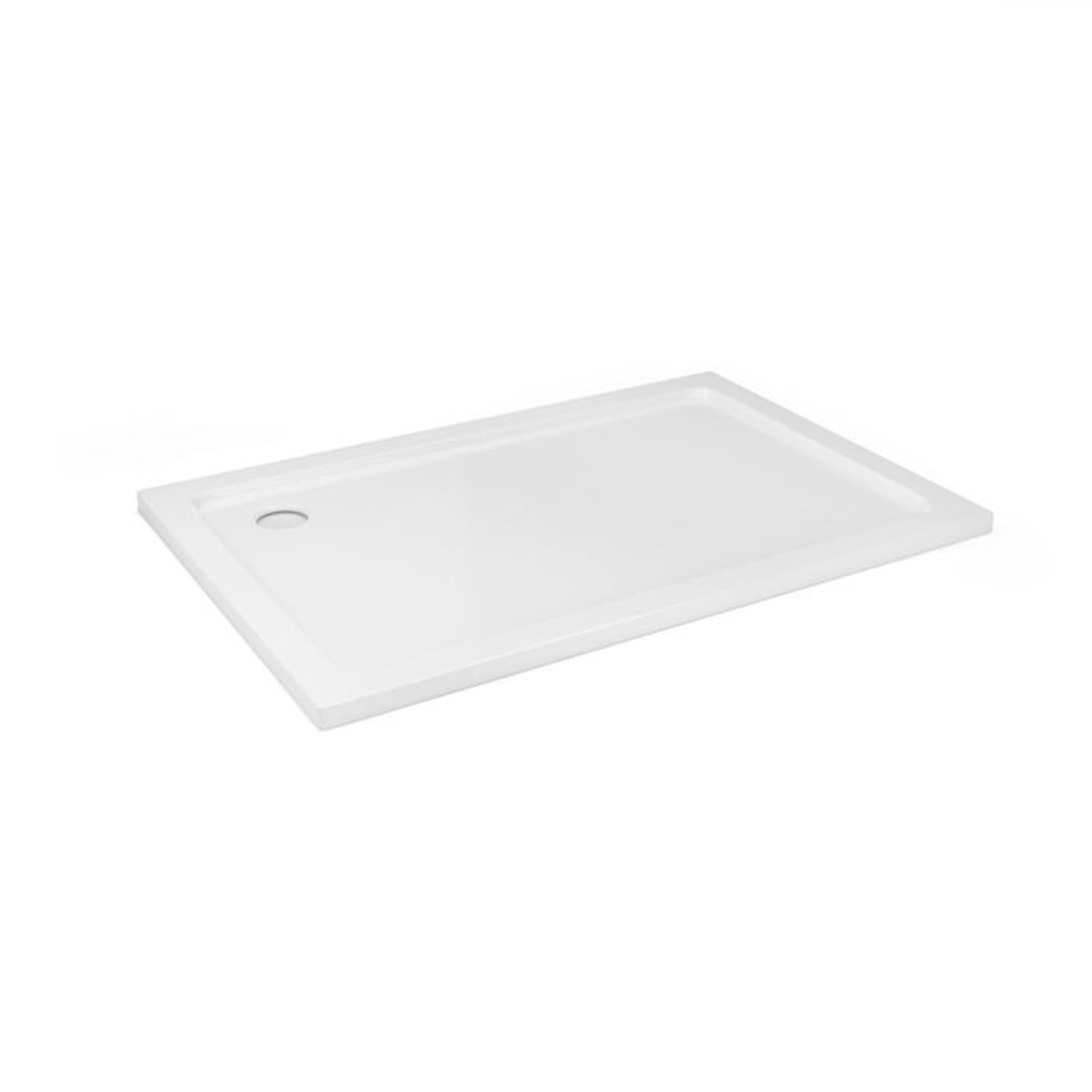 (PT45) 1200x700mm Rectangular Ultra Slim Shower Tray. Constructed from acrylic capped stone resin - Image 2 of 2
