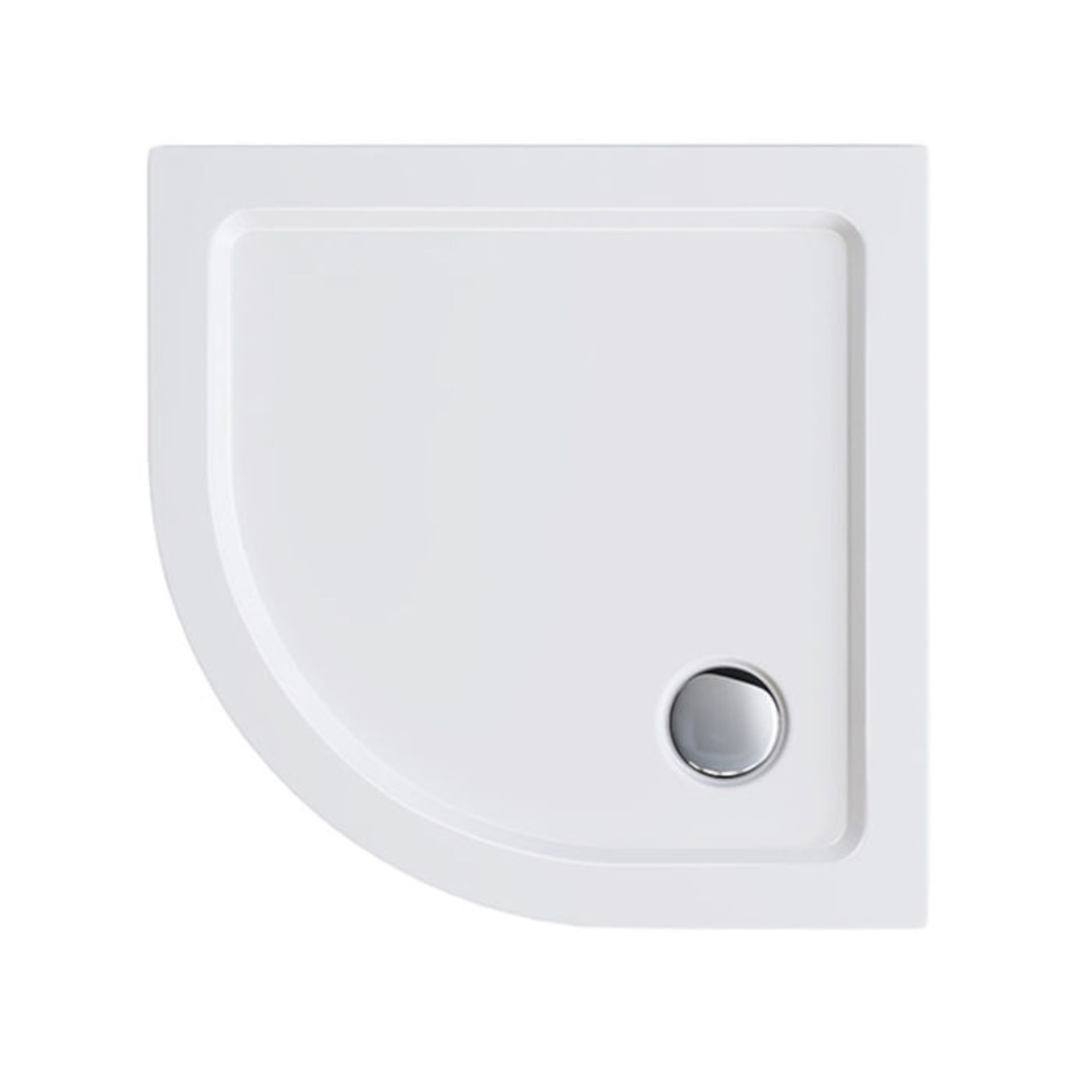 (HP120) 800x800mm Quadrant White Shower Tray. Strong & Slimline low profile design - lightweight - Image 2 of 3