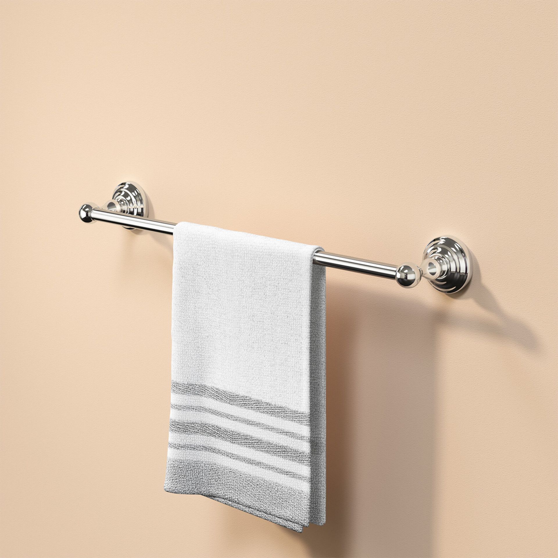 (NF113) York Towel Hanger Rail Finishes your bathroom with a little extra functionality and style