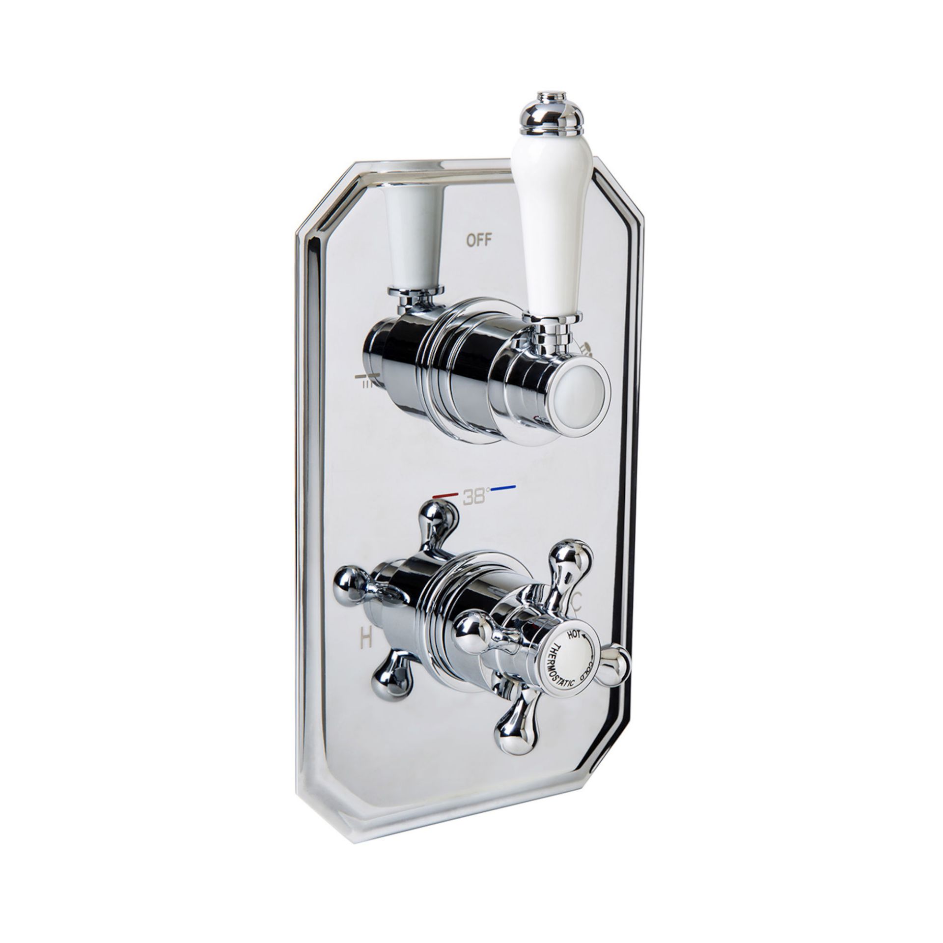 (DA74) Traditional Two Way Concealed Mixer Valve. RRP £547.99. Chrome plated solid brass Built in