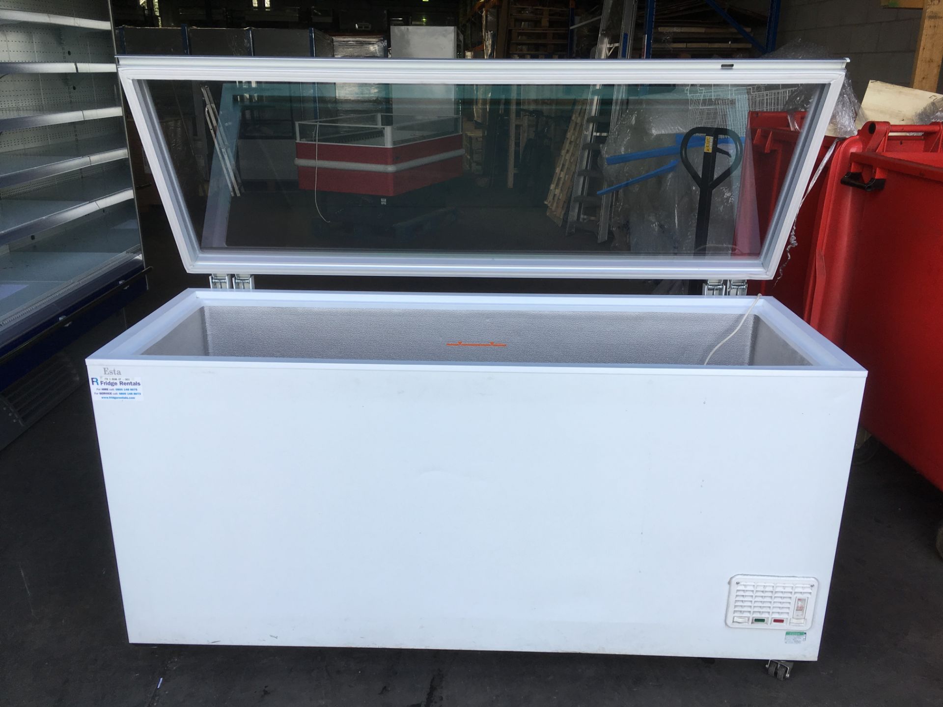 1x Derby EK66 Flat Top Chest Freezer - 1.8m - White