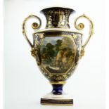 Antique English Porcelain Vase With Large Hand Painted Scene C.1806+