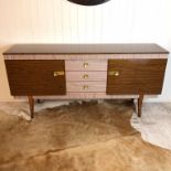 Retro Walnut Formica Sideboard 1960/9