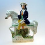 Antique Staffordshire Pottery. A Tom King Polychrome Figure C. 1850