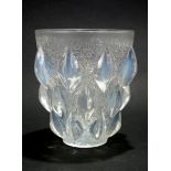 Rene Lalique Opalescent Glass 'Rampillion' Vase