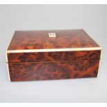 Antique Art Deco Burr Walnut Humidor Box C.1920-30's