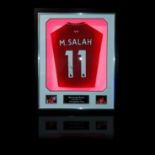 Mo Salah Signed and Framed Shirt