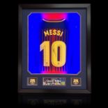Lionel Messi Signed Framed Shirt