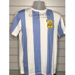Ossie Ardiles Signed 1978 Argentina Shirt