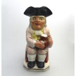 Antique Pottery. Staffordshire Toby Jug C. Early 19thC