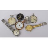 Collection Of Five Watches And Compass