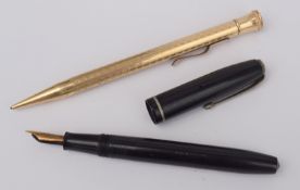 Conway Stewart 14ct Gold Nib Fountain Pen And USA Arrow Pencil