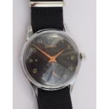 Helvetia Manual Wind Black Dial Watch