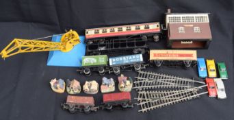 Train Pieces Including Carriages And Crane