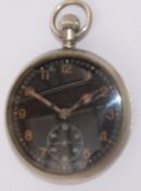 WW2 Black Dial Pocket Watch GS Mk11