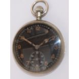 WW2 Black Dial Pocket Watch GS Mk11