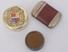 Three Collector's Items Including Edward V11 EPNS Pill Box