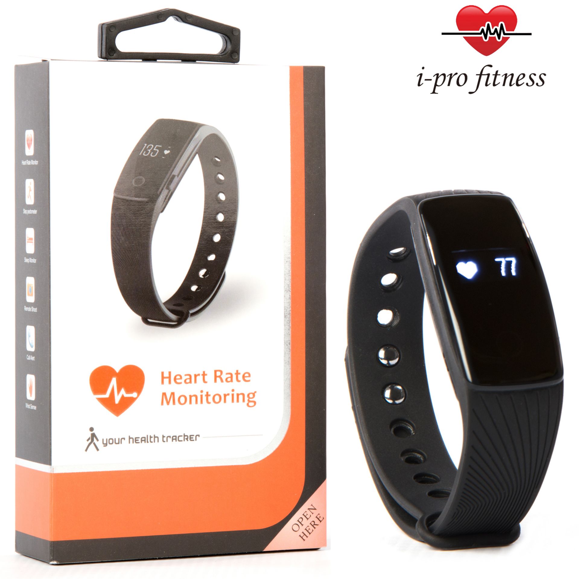 I-Pro Id107 Waterproof Fitness Tracker With Heart Rate Monitor, Sleep Tracker App And Calorie