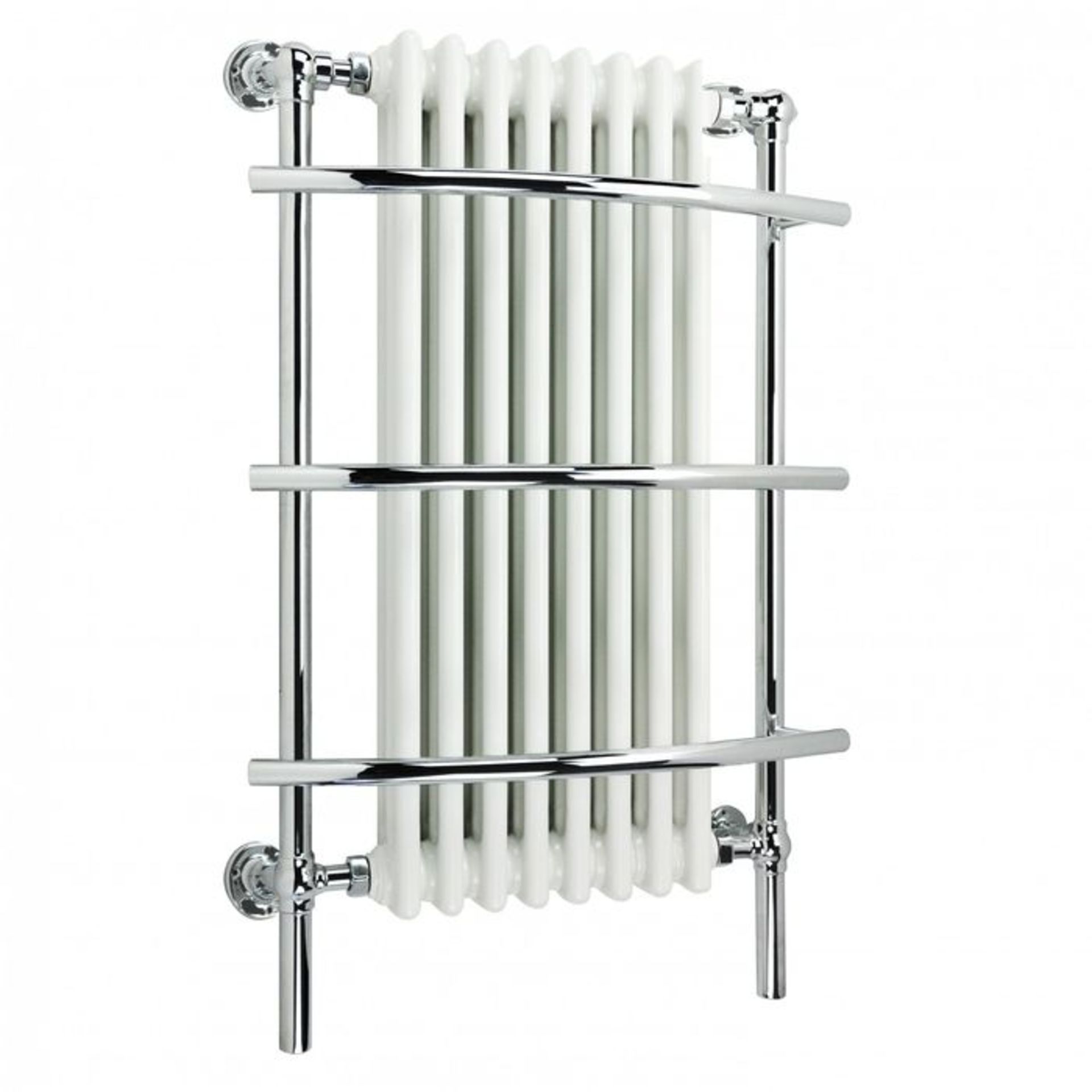 (ZL12) 1000x635mm Traditional White Wall Mounted Towel Rail Radiator - Cambridge. RRP £399.95. - Image 3 of 3