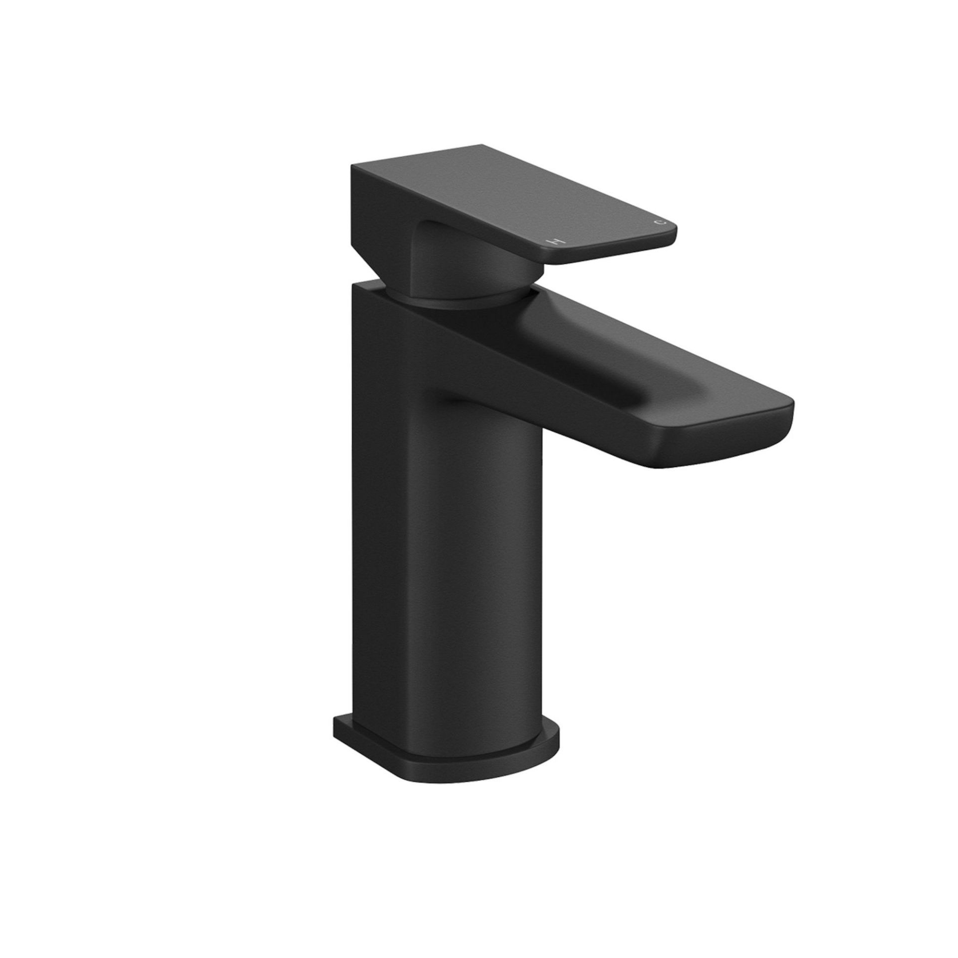 (ZL41) Cube Matte Black Basin Mixer Tap Contemporary matte finish Matte black accessories are at the - Image 2 of 4