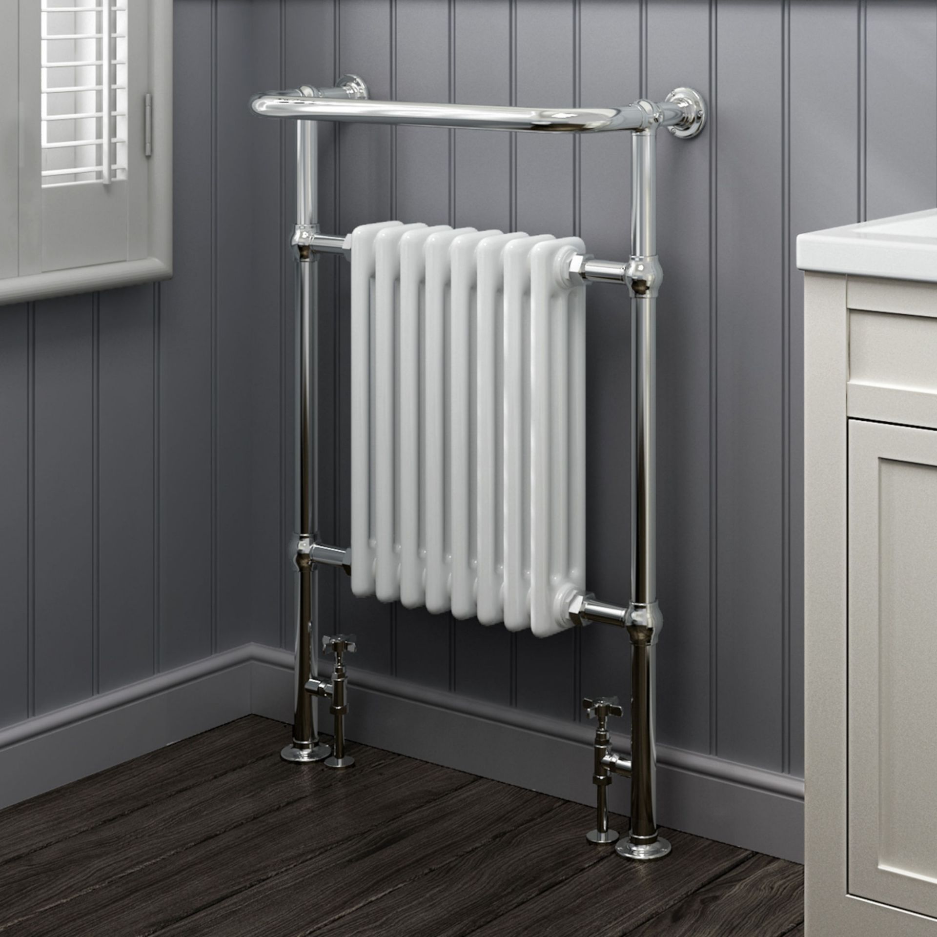 (ZL11) 952x659mm Large Traditional White Premium Towel Rail Radiator. We love this because it is a