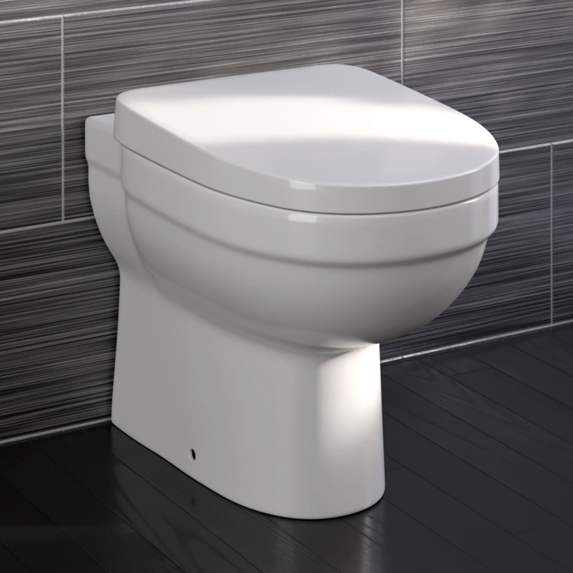 (ZL18) Sabrosa II Back to Wall Toilet inc Soft Close Seat Made from White Vitreous China and - Image 5 of 5