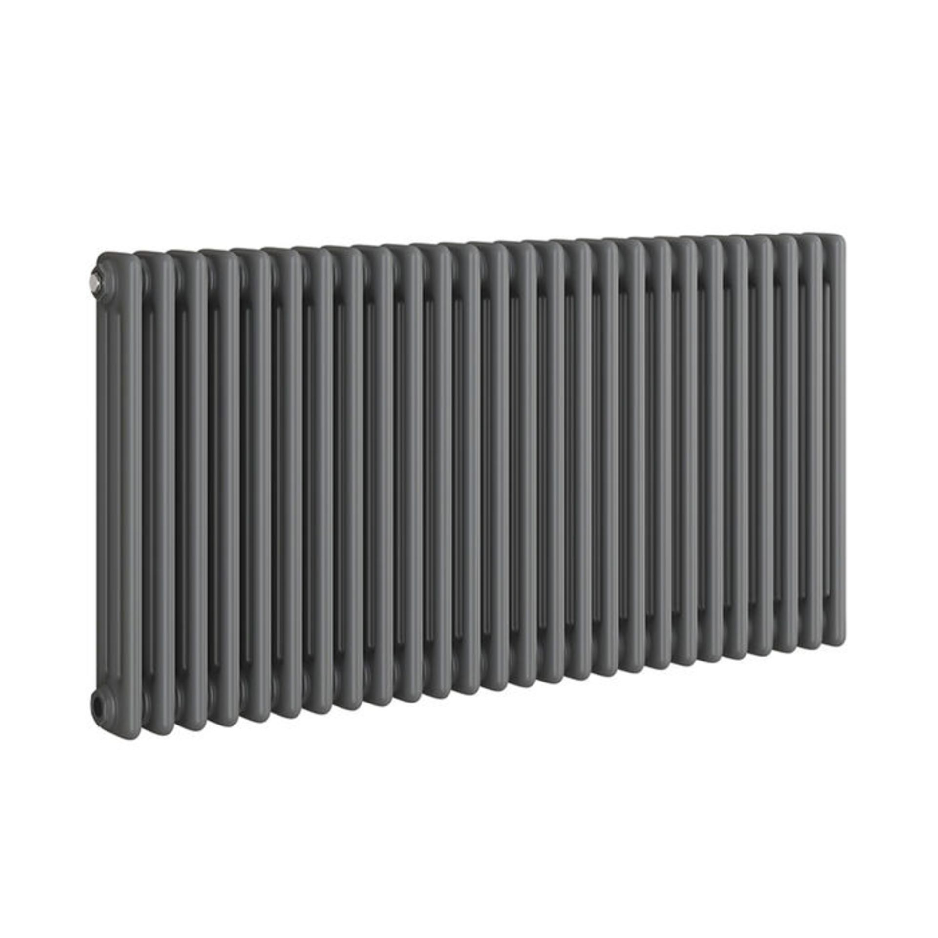 (ZL8) 600x1177mm Anthracite Triple Panel Horizontal Colosseum Traditional Radiator. RRP £524.99. - Image 4 of 4