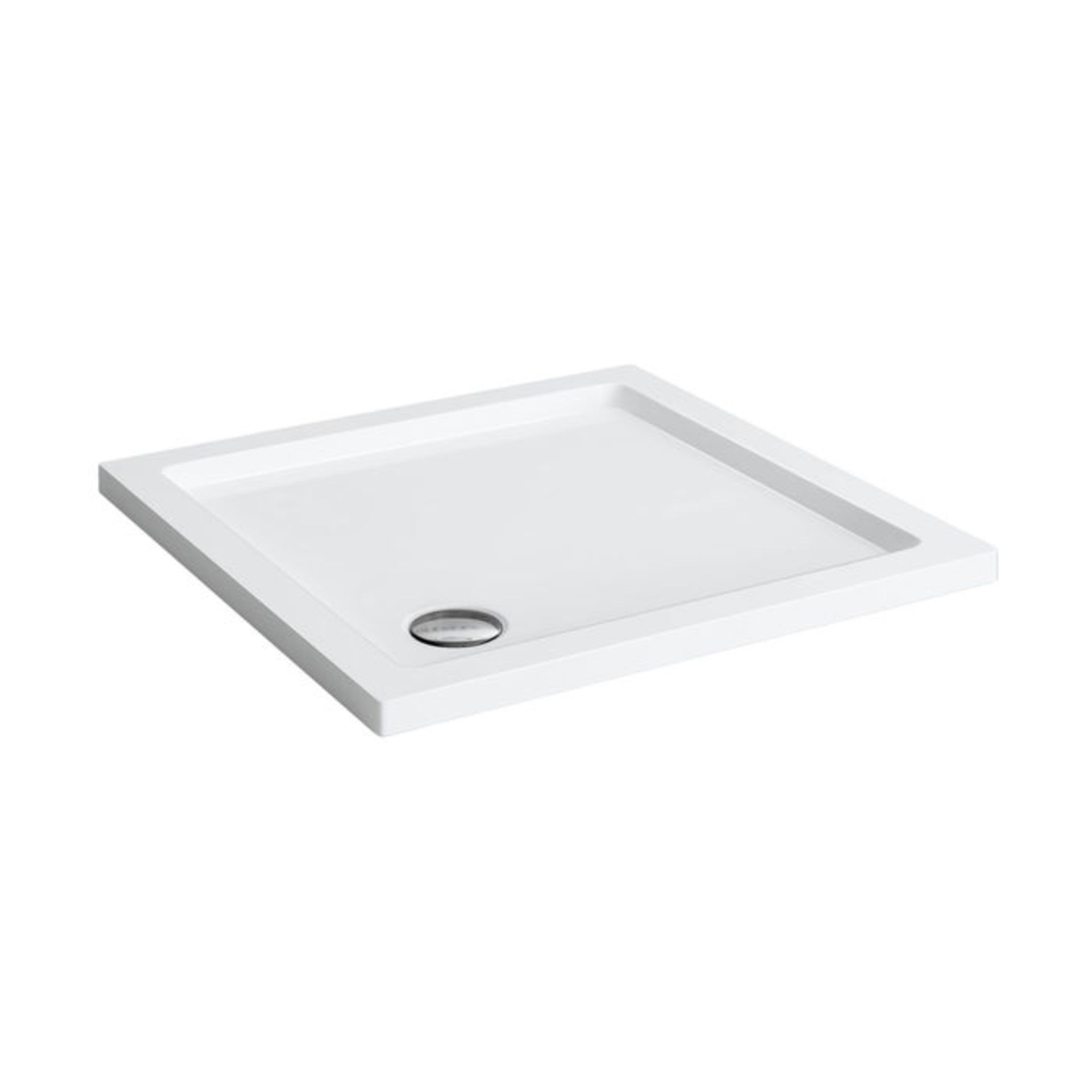 (ZL19) 900x900mm Square White Shower Tray. Strong & Slimline low profile design - lightweight - Image 2 of 3