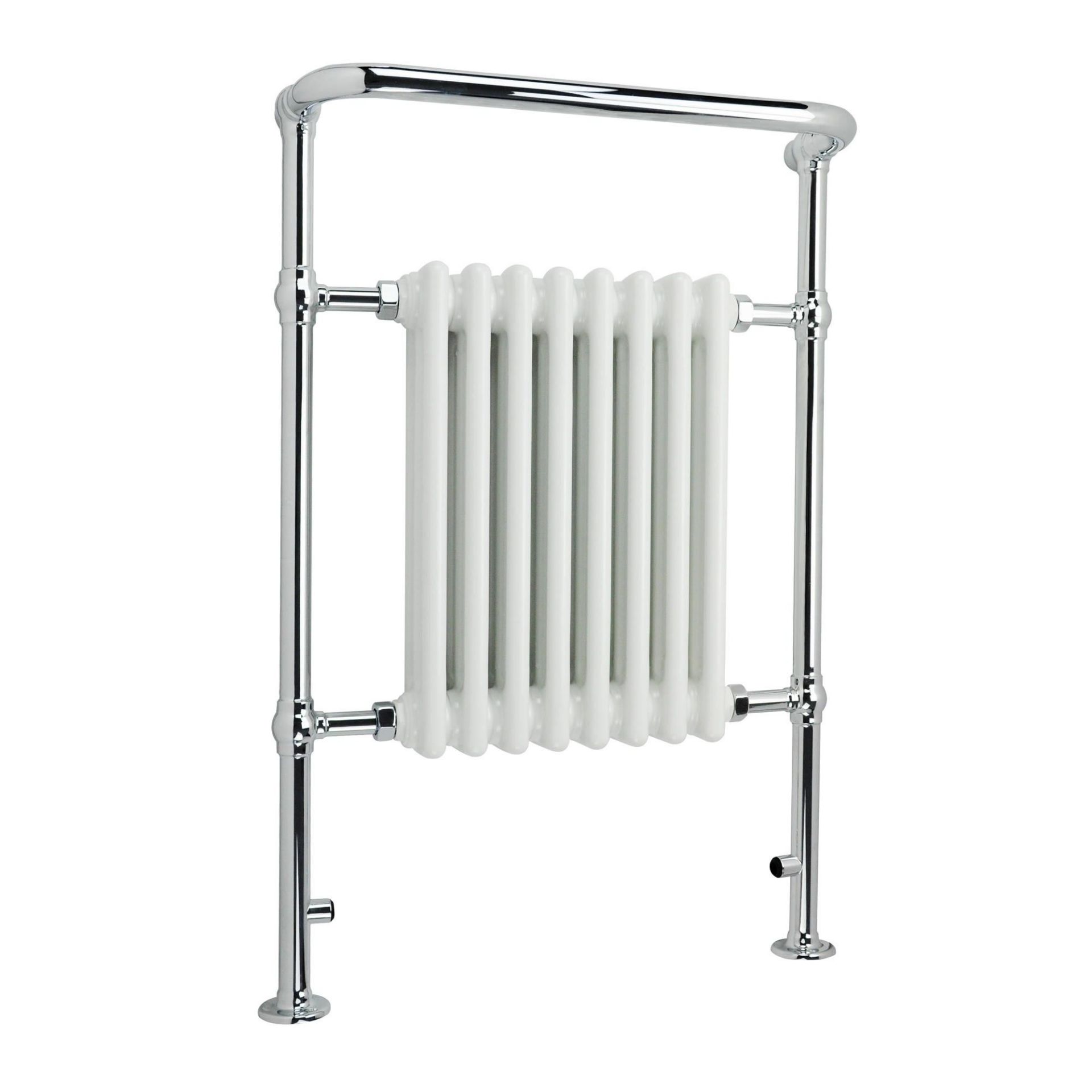 (ZL11) 952x659mm Large Traditional White Premium Towel Rail Radiator. We love this because it is a - Image 3 of 3