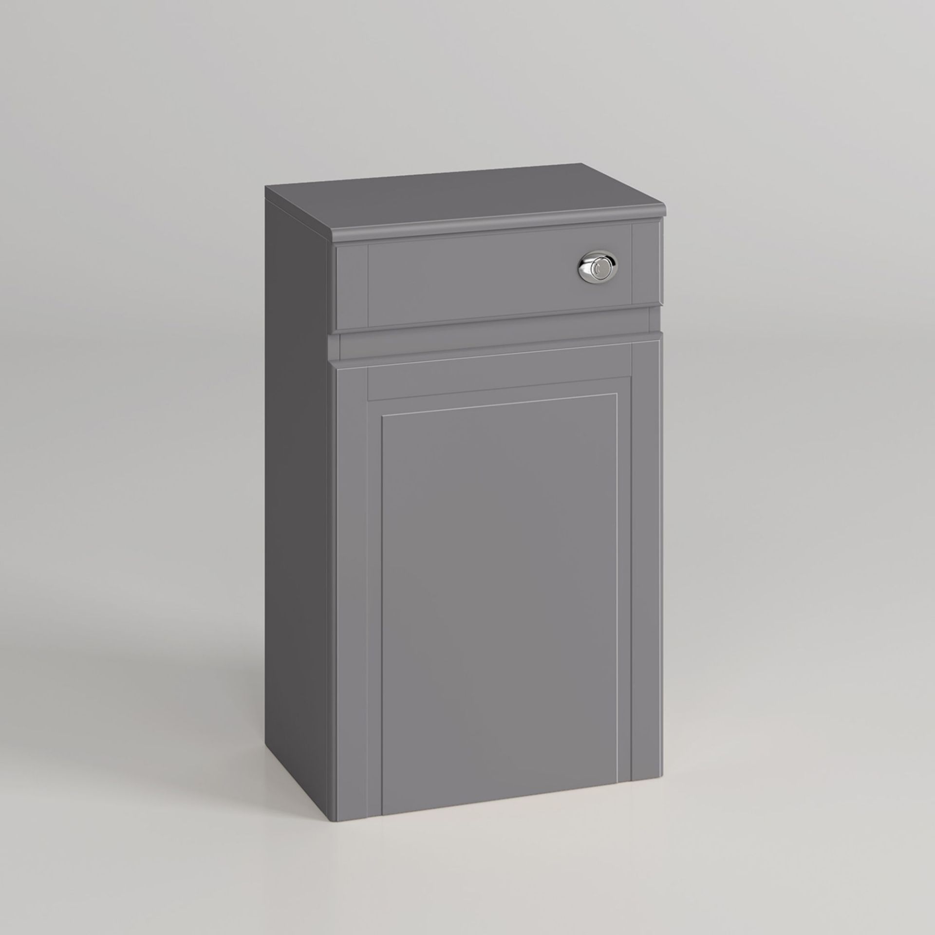 (ZL17) 500mm Cambridge Midnight Grey Back To Wall Toilet Unit. RRP £199.99. Our discreet unit