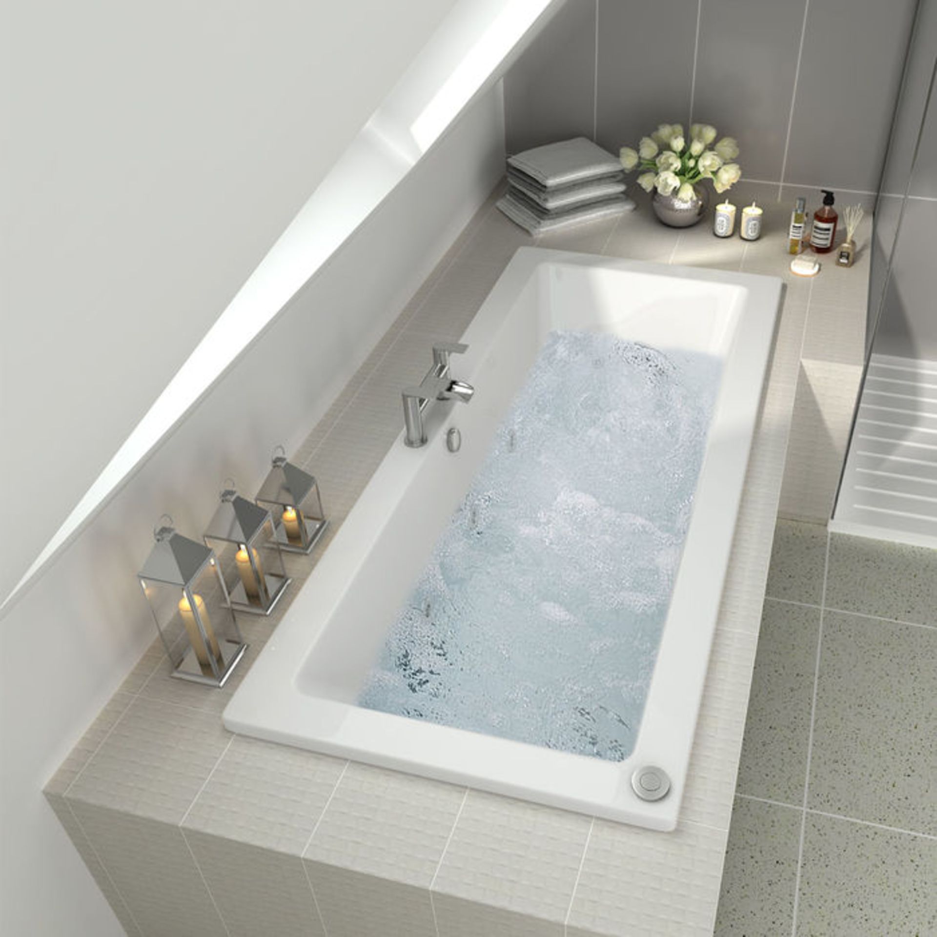 (ZL2) Whirlpool Double Ended Bath 1700 x 750mm (14Jets). We love this because it feels as though you