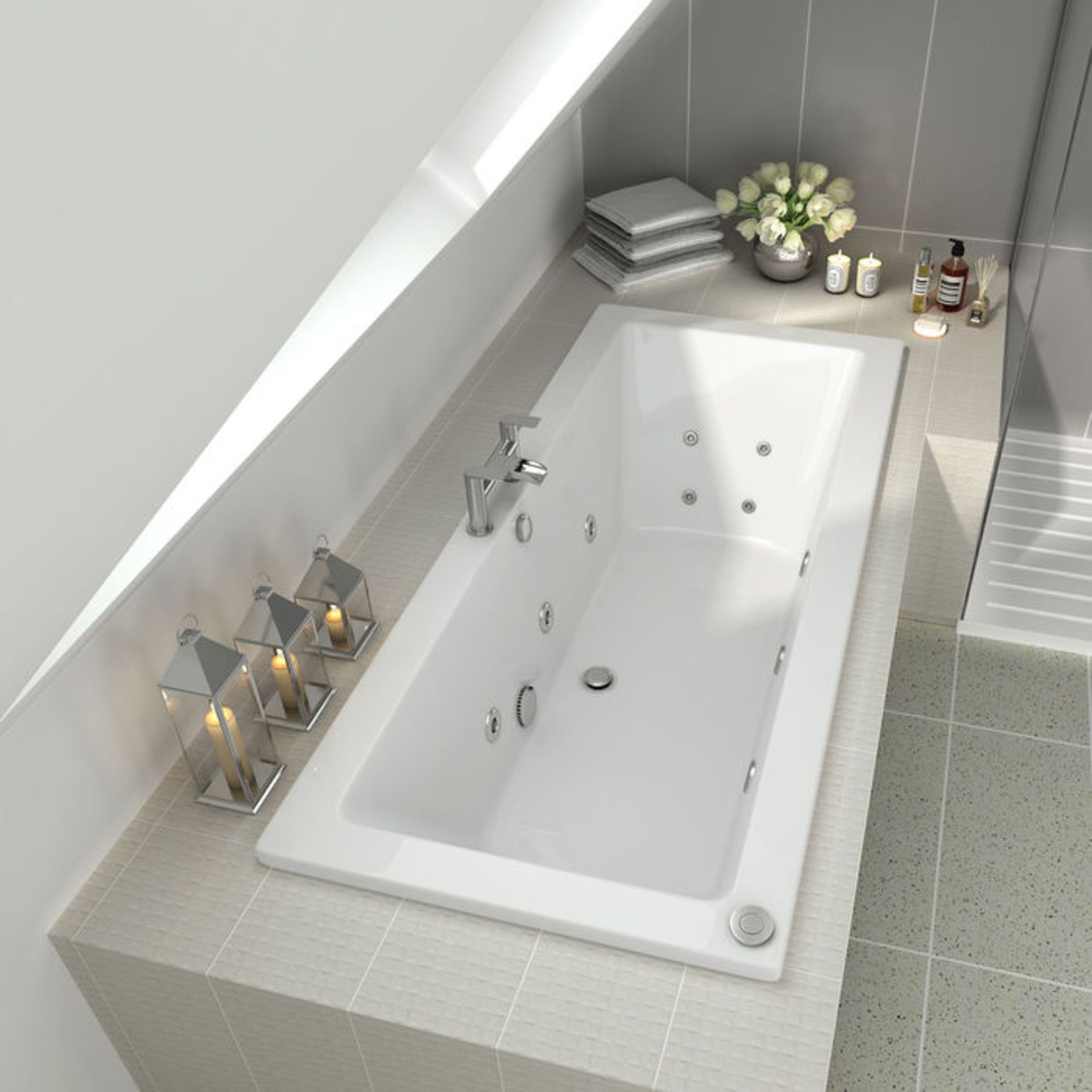 (ZL2) Whirlpool Double Ended Bath 1700 x 750mm (14Jets). We love this because it feels as though you - Image 3 of 5