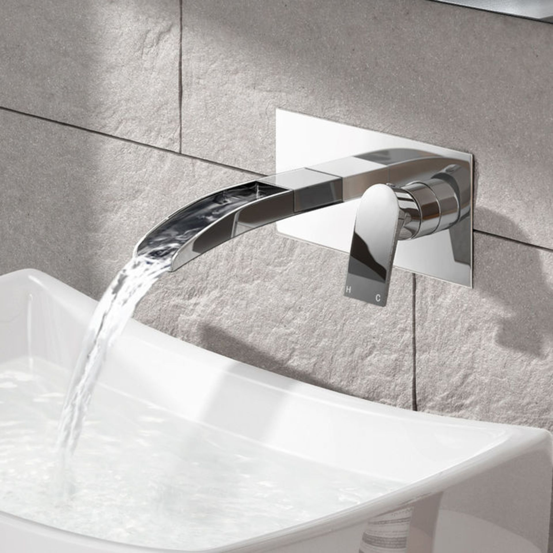 (CP83) Denver Waterfall Wall Mounted Basin Mixer We love this because of the way the water pours!