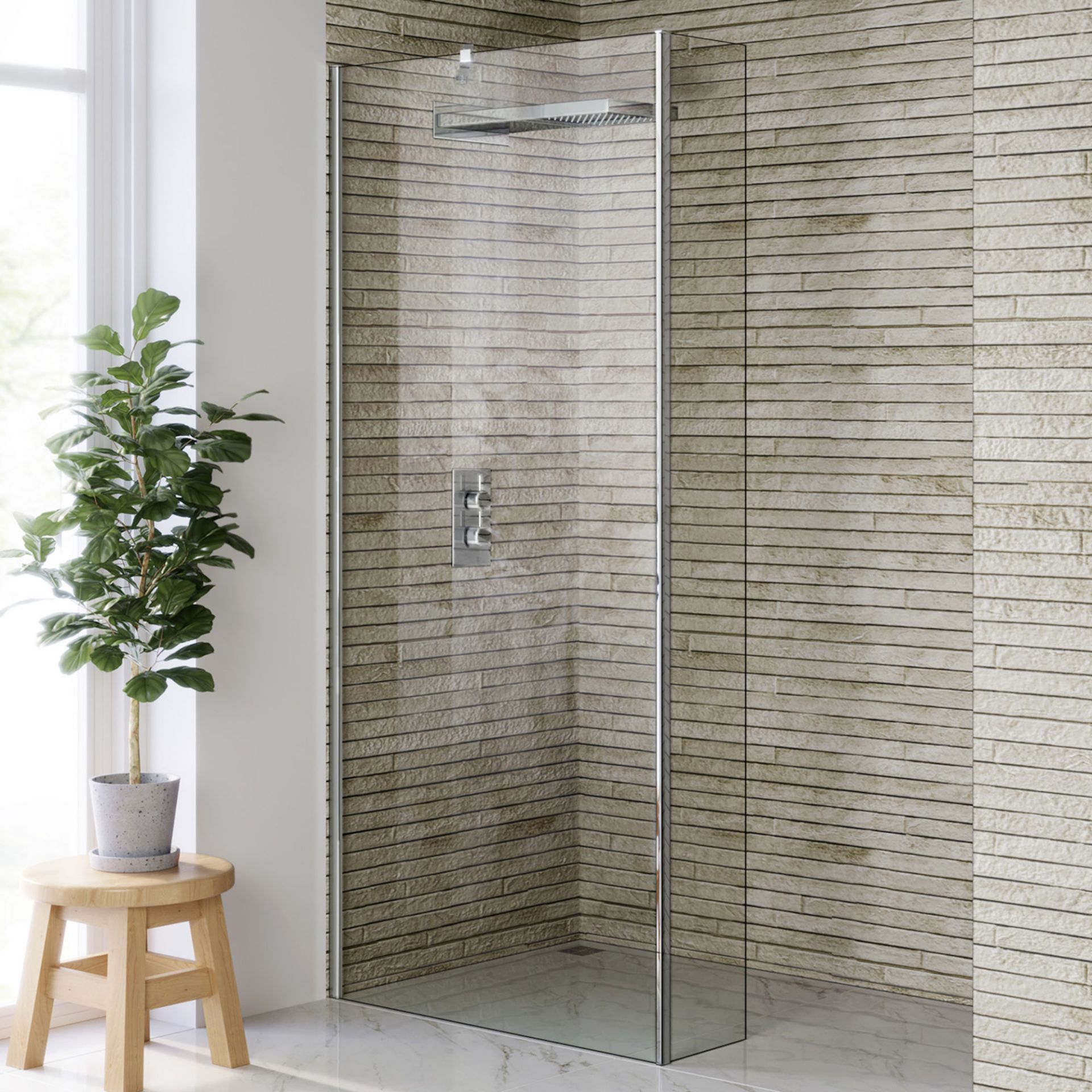 (ZL131) 800x250mm - 8mm - Premium EasyClean Wetroom Panel & Return Panel. RRP £399.99. 8mm EasyClean