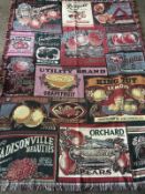 Vintage Machine Work Tapestry Work Advertising Design Tablecloth Breakfast Fruit