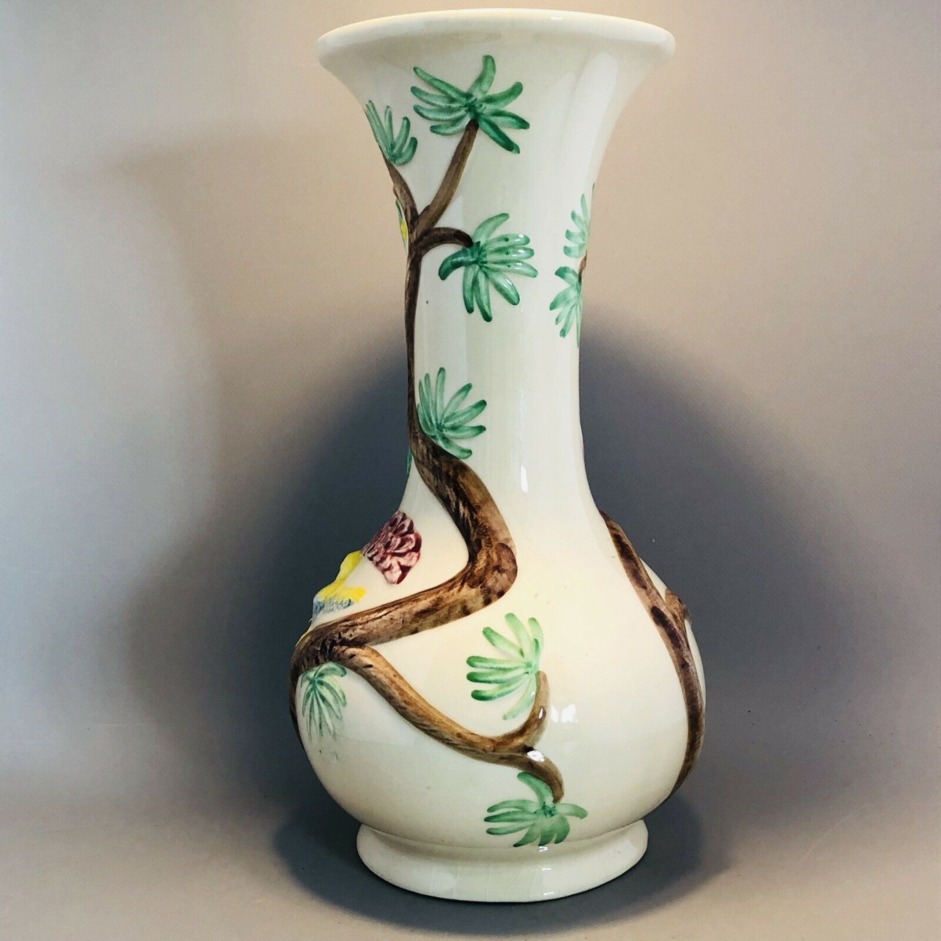 Vintage Art Deco Charlotte Rhead - Crown Ducal Tropical Bird & Tree Pattern Vase - Image 3 of 8