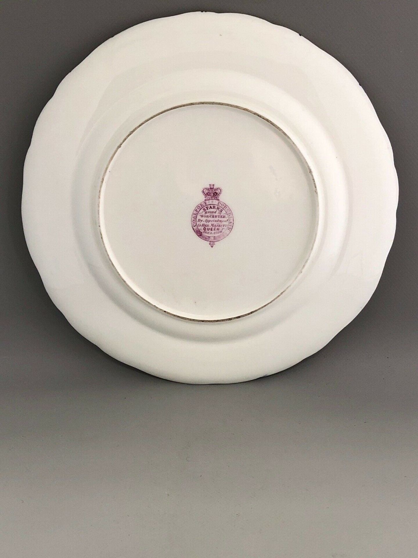 Antique Coalport Porcelain Cabinet Plate Sparks Worcester Queen Adelaide C 1845 - Image 8 of 8