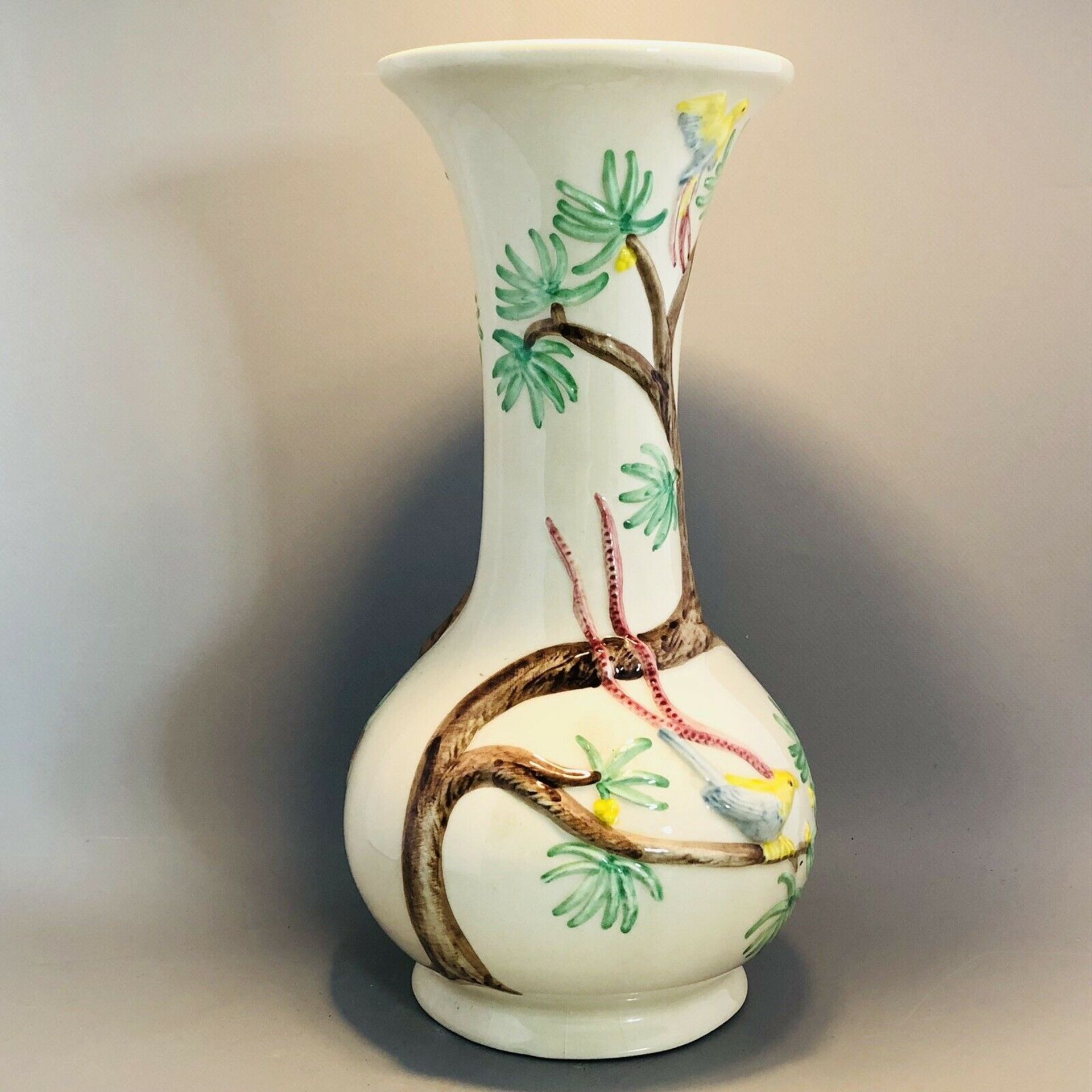 Vintage Art Deco Charlotte Rhead - Crown Ducal Tropical Bird & Tree Pattern Vase - Image 4 of 8