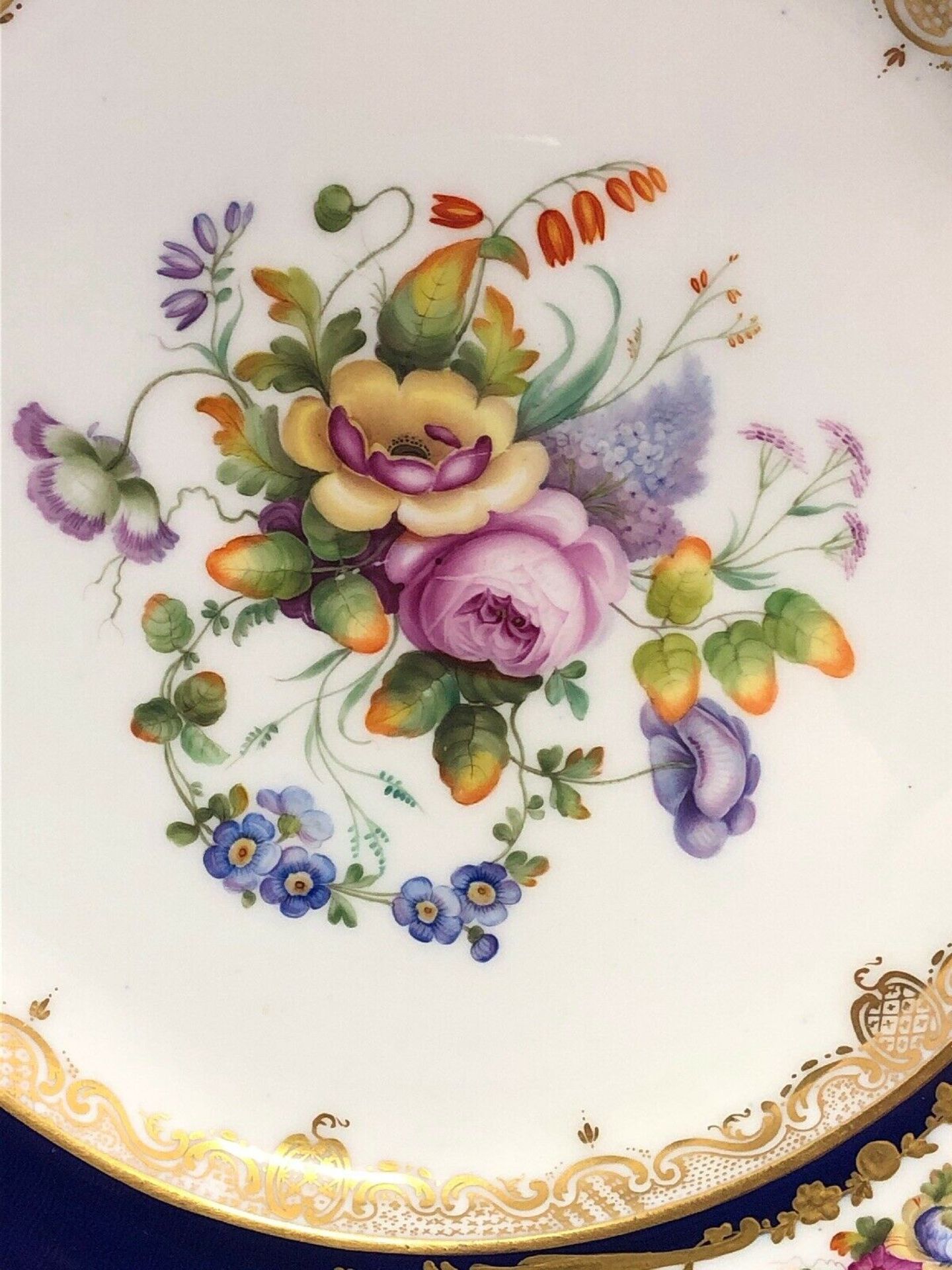 Antique Coalport Porcelain Cabinet Plate Sparks Worcester Queen Adelaide C 1845 - Image 2 of 8