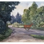 Brian Rawling British 1931 Signed Watercolour Roe Buck Crossing