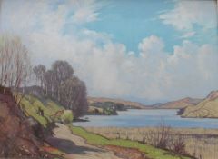 William Douglas Macleod Scottish 1892-1963 Exhibited R.S.A, G.I Signed Pastel Scottish Loch Avich